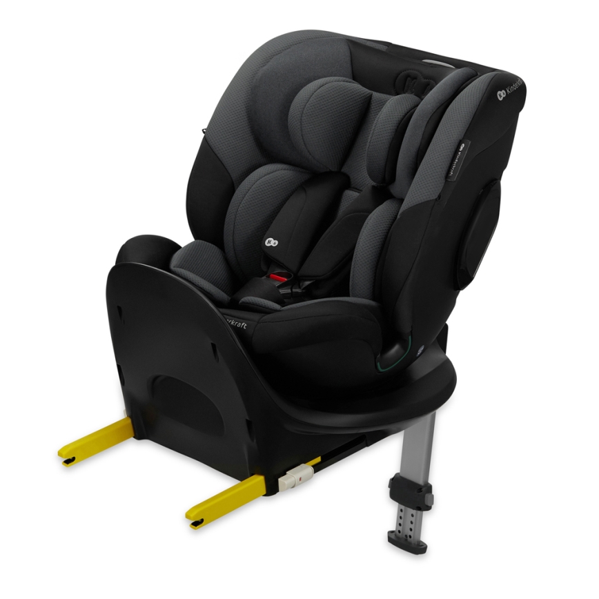 KINDERKRAFT SELECT - Автокрісло з поворотною базою I-FIX (40-150 см) графітово-чорний