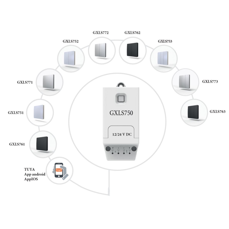 Кінетичний бездротовий вимикач 1P IP67 сріблястий