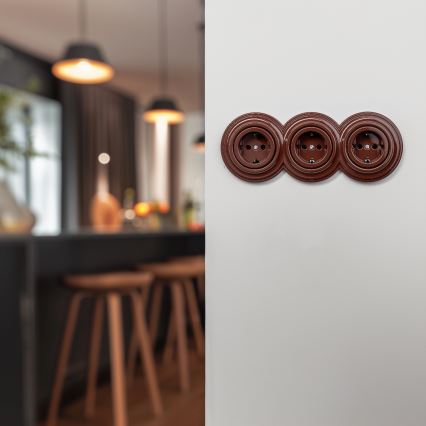 Кліклап - ретро центральна коричнева рамка