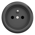 Кліклап - ретро побутова розетка без рамки 230 В антрацит
