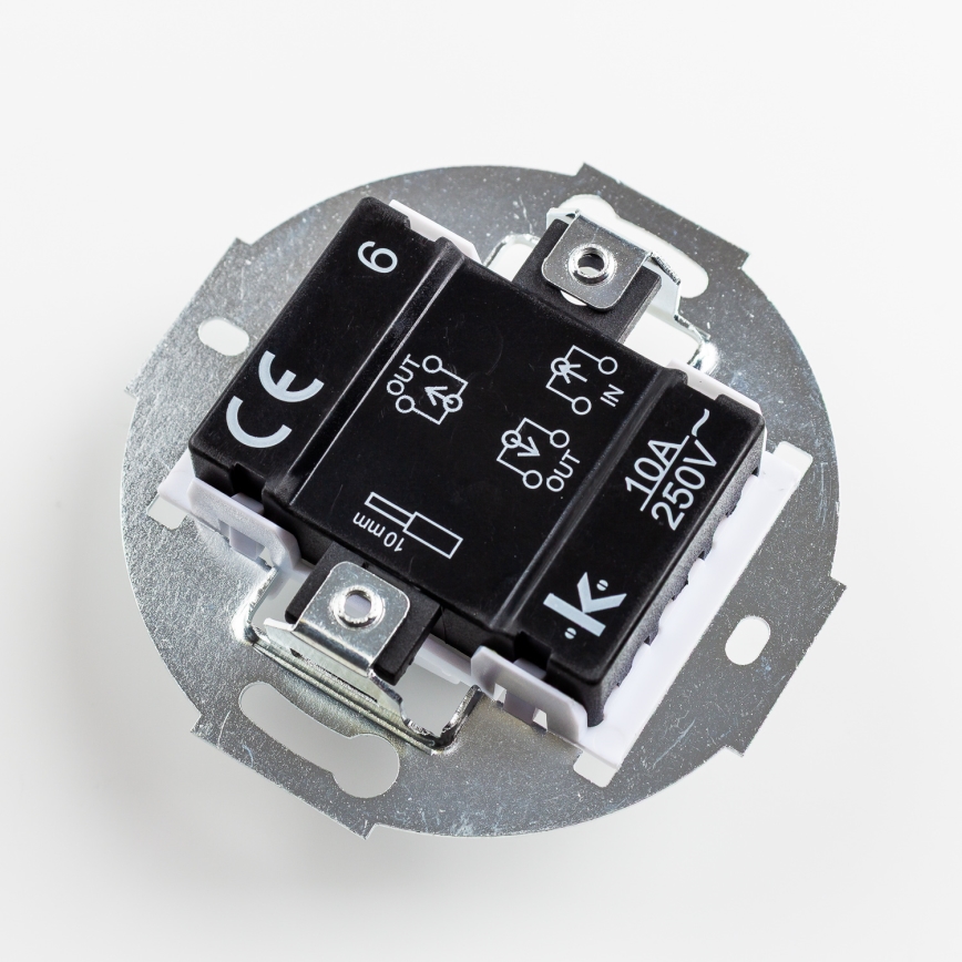 Кліклап - Ретро сходовий вимикач з рамкою № 6 чорний