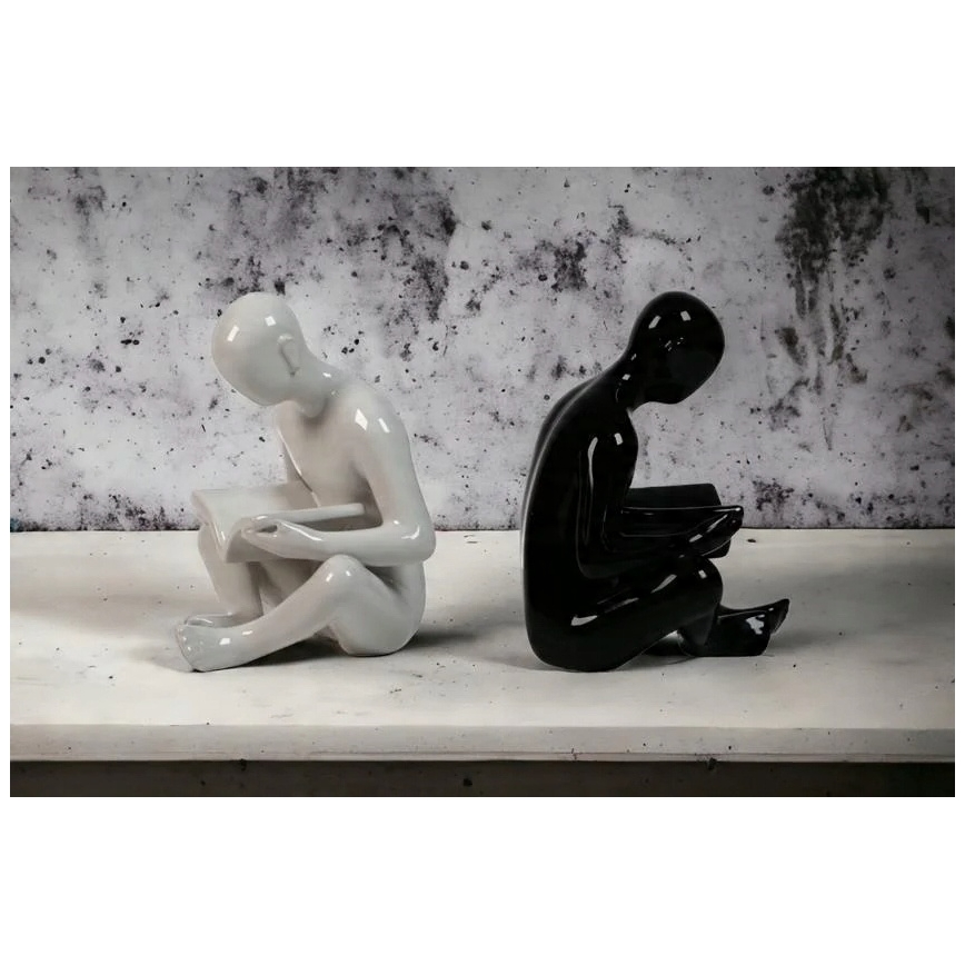 Книжная подставка 17,5x13x14 cm черная/белая