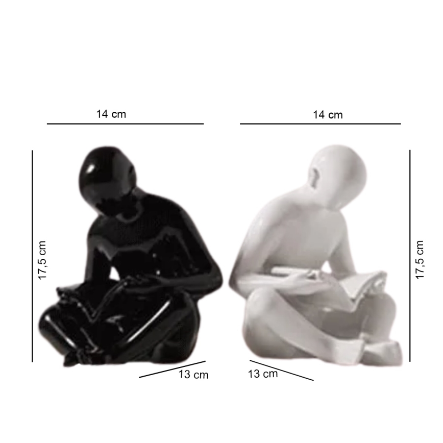 Книжная подставка 17,5x13x14 cm черная/белая