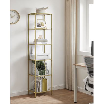 Книжный шкаф GLASY золотой