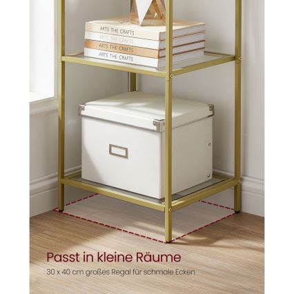 Книжный шкаф GLASY золотой