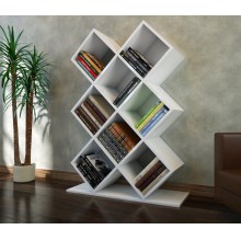 Книжный шкаф KUMSAL 129x90 см белый