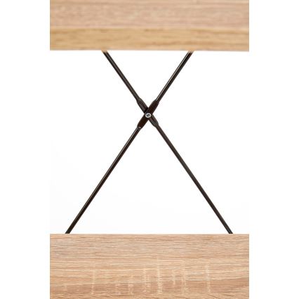 Книжный шкаф NARVIK 148x60 см черный/дуб Сонома