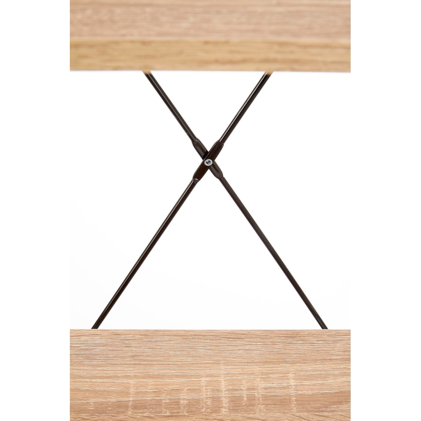 Книжный шкаф NARVIK 148x60 см черный/дуб Сонома