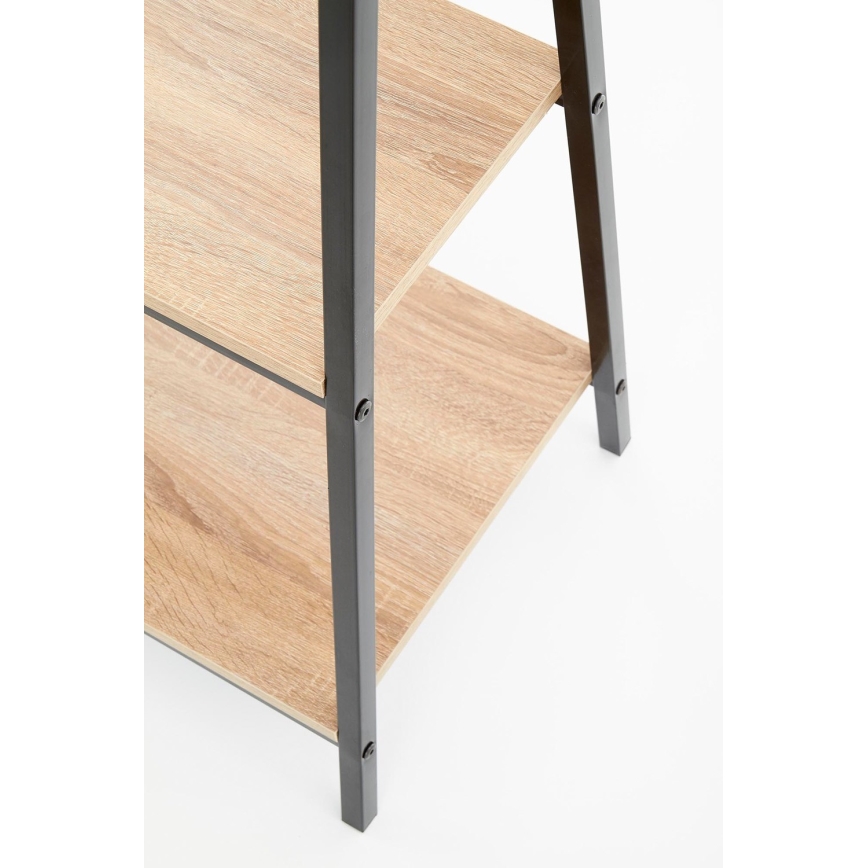 Книжный шкаф NARVIK 148x60 см черный/дуб Сонома