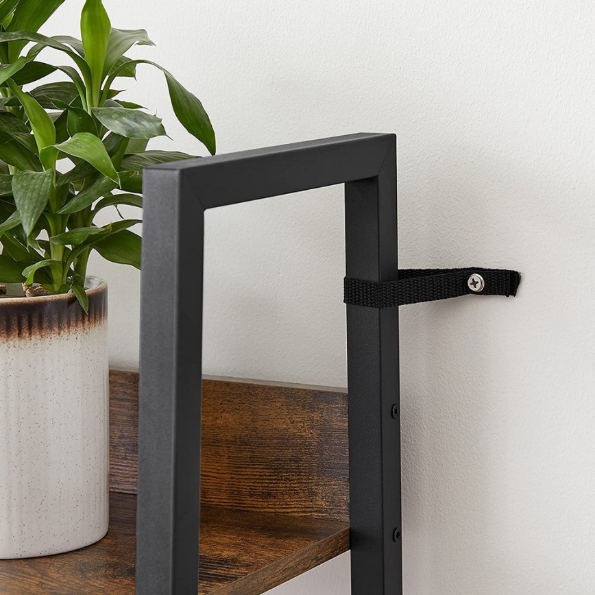 Книжный шкаф NAVARO коричневый/чёрный