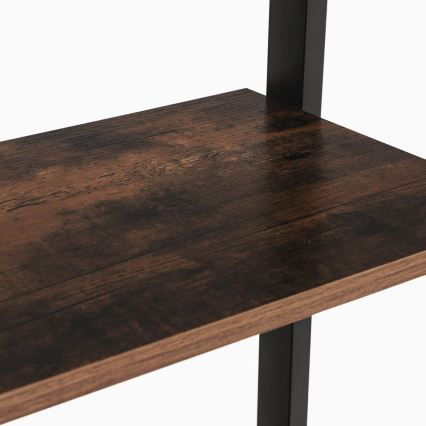 Книжный шкаф NAVARO коричневый/чёрный