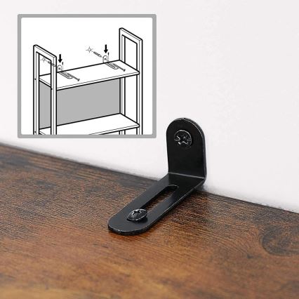 Книжный шкаф NAVARO коричневый/черный