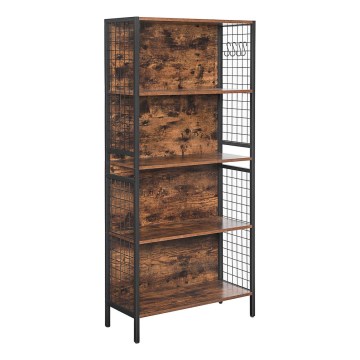 Книжный шкаф NAVARO коричневый/чёрный