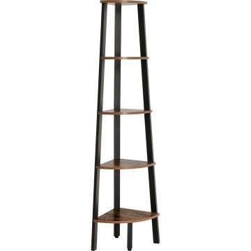 Книжный шкаф NAVARO коричневый/чёрный