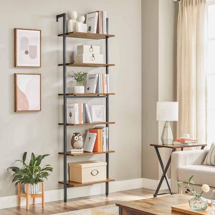 Книжный шкаф NAVARO коричневый/чёрный