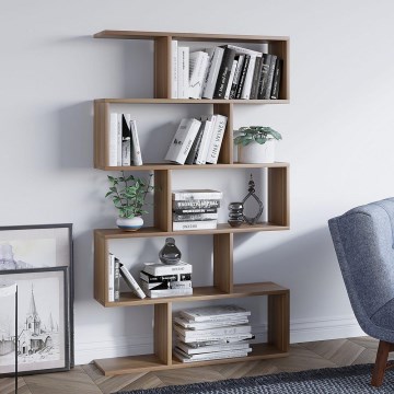 Книжный шкаф NILUFER 156x90 см коричневый