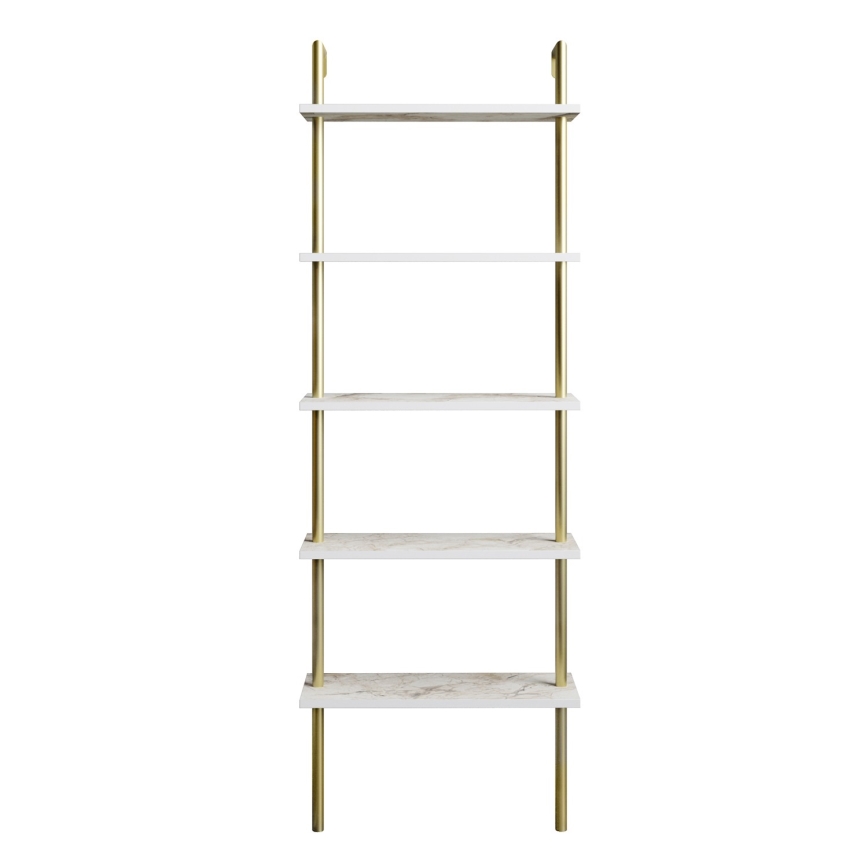 Книжный шкаф PAULA 174x60 см белый/золотой