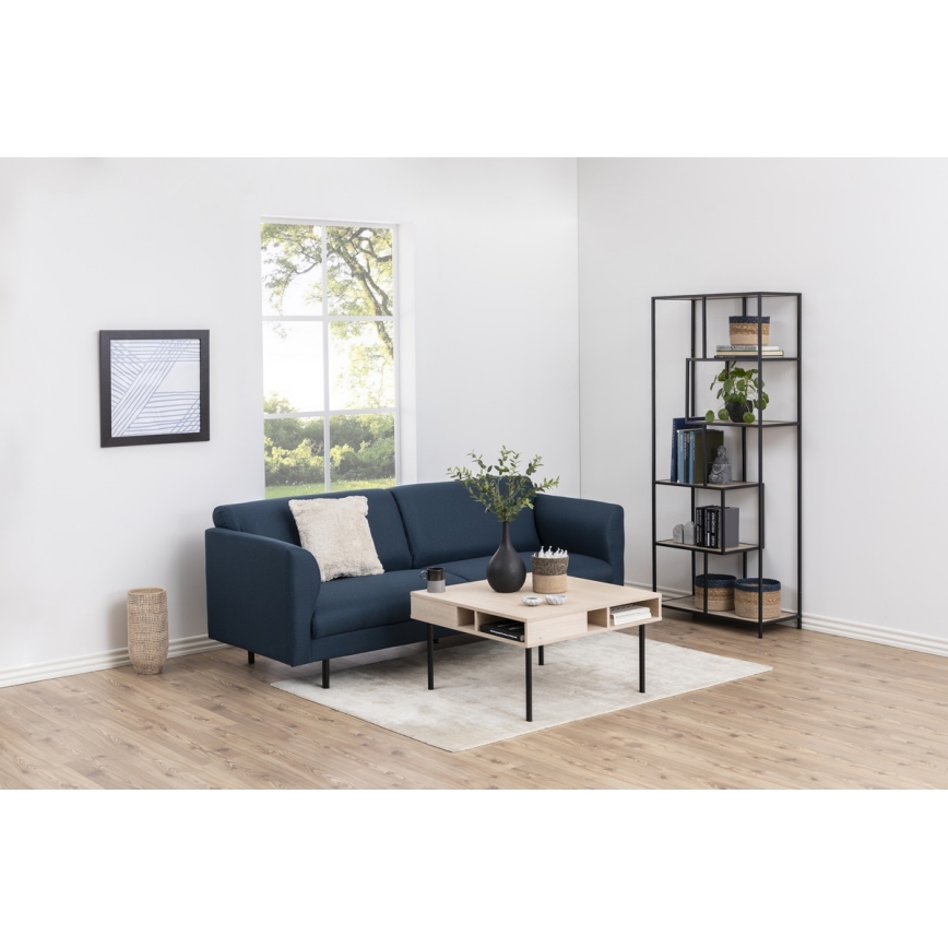 Книжный шкаф SARON дуб/чёрный