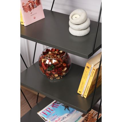 Книжкова шафа BALABAN 165x48 см антрацит/чорний