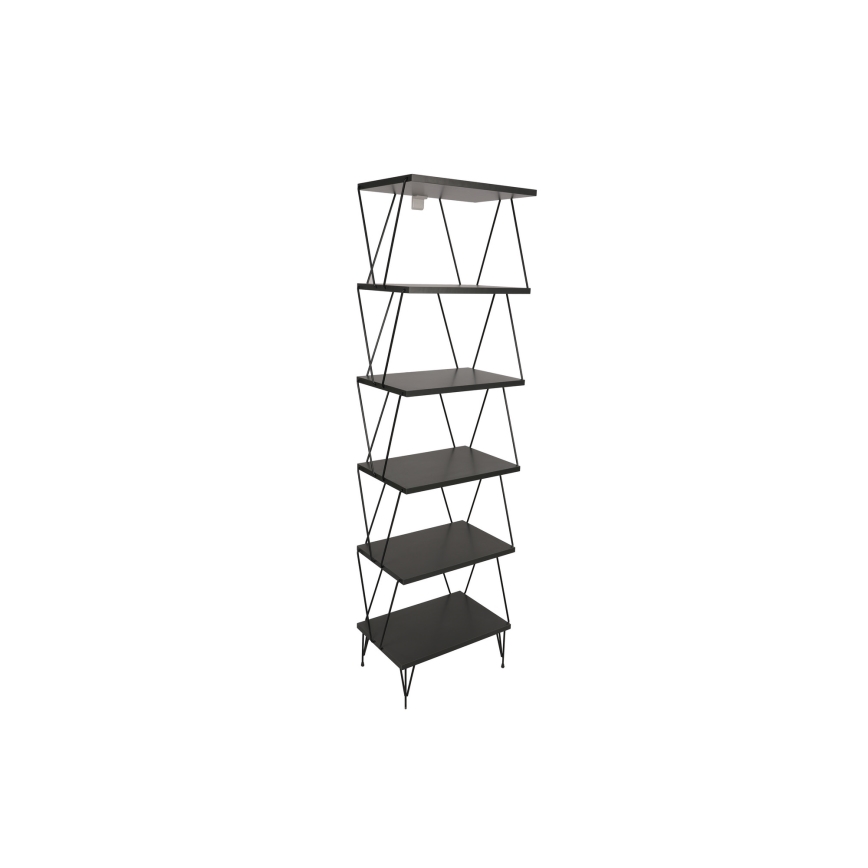 Книжкова шафа BALABAN 165x48 см антрацит/чорний