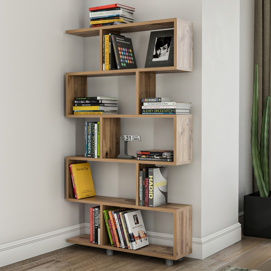 Книжкова шафа ELIF 156x90 см коричневий