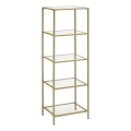 Книжкова шафа GLASY 40x125x30 см золота