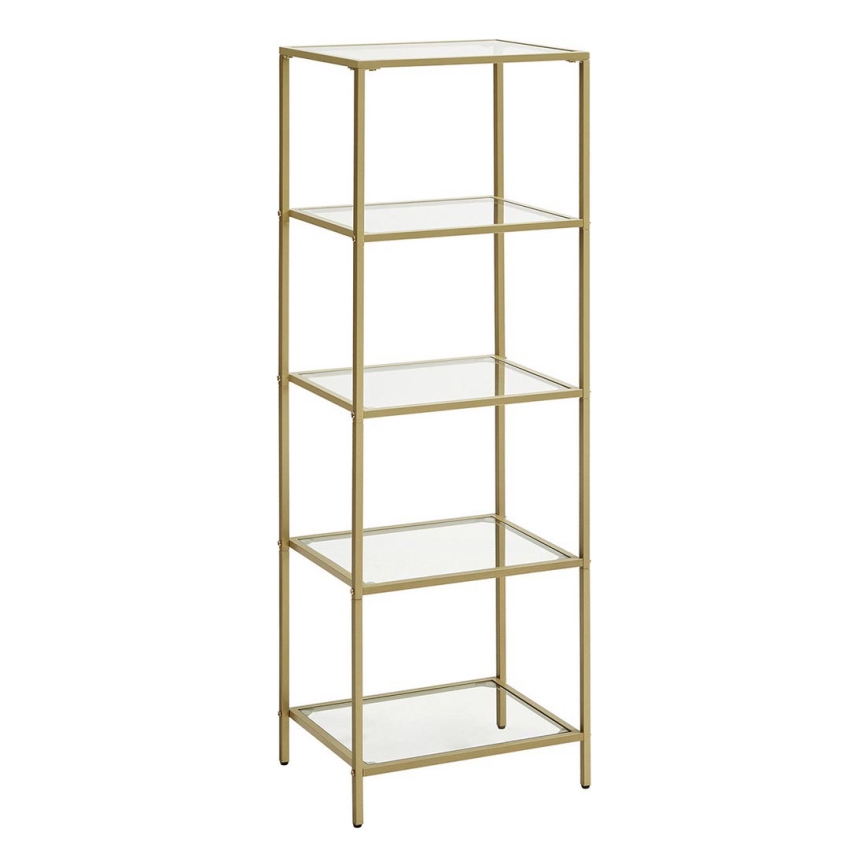 Книжкова шафа GLASY 40x125x30 см золота