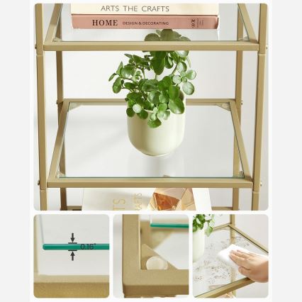 Книжкова шафа GLASY золота