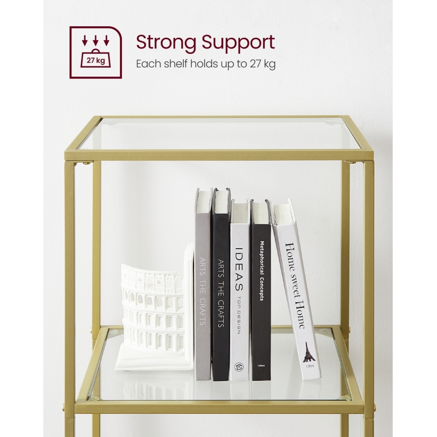 Книжкова шафа GLASY золота