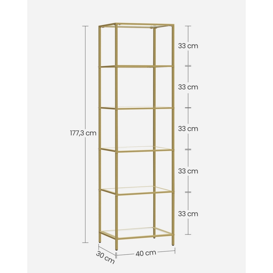 Книжкова шафа GLASY золота