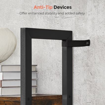 Книжкова шафа NAVARO коричнева/чорна