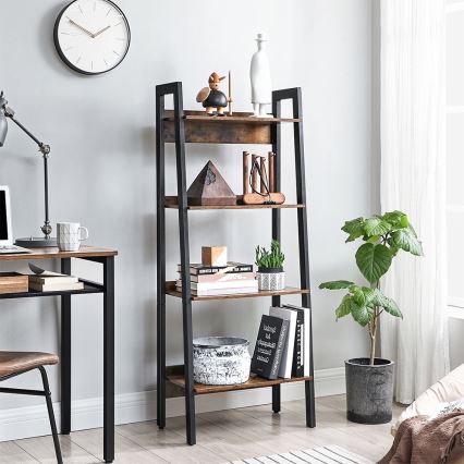 Книжкова шафа NAVARO коричнева/чорна