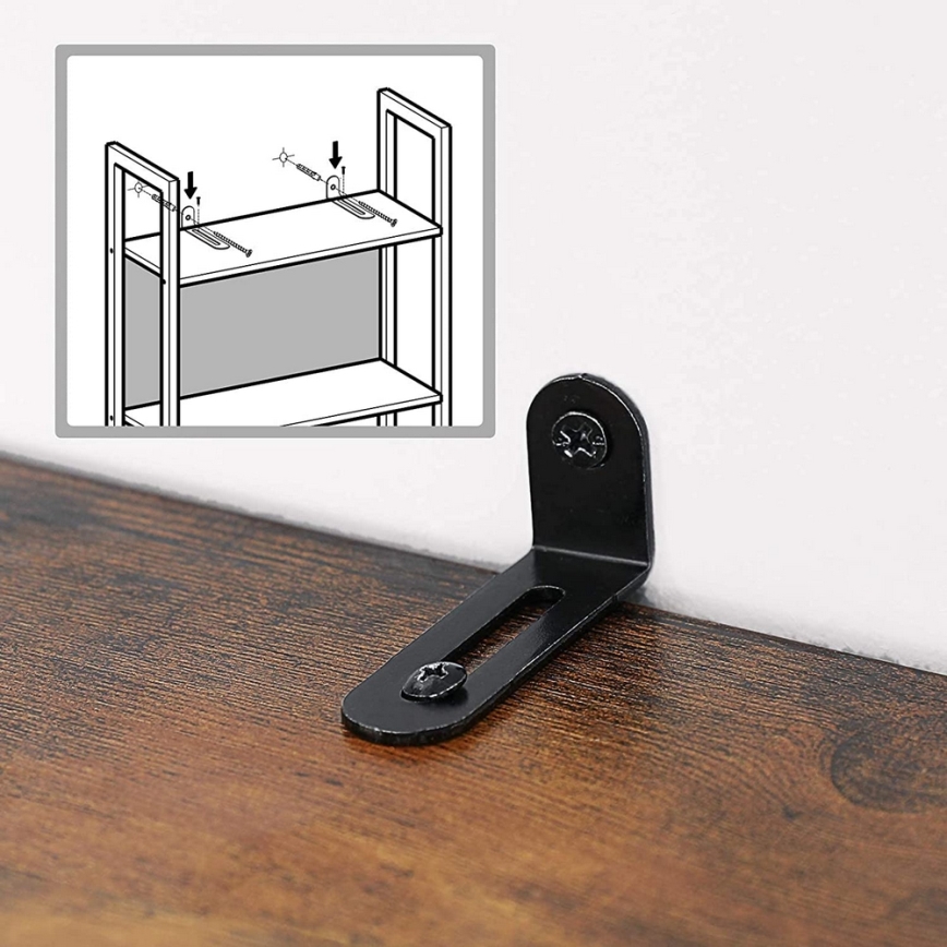 Книжкова шафа NAVARO коричнева/чорна