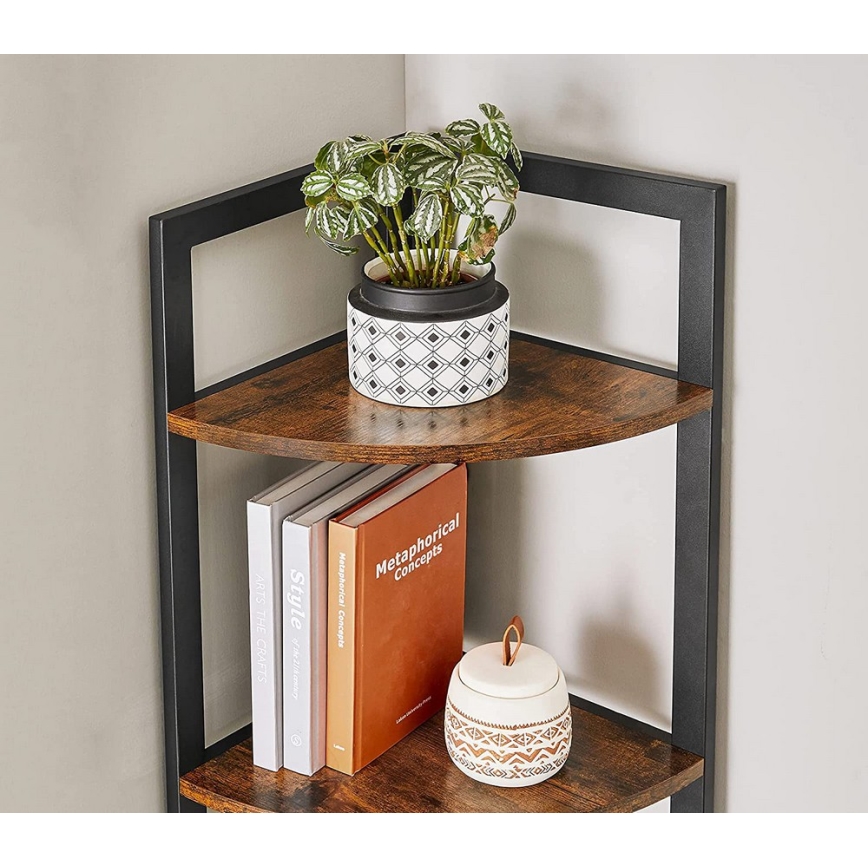 Книжкова шафа NAVARO коричнева/чорна