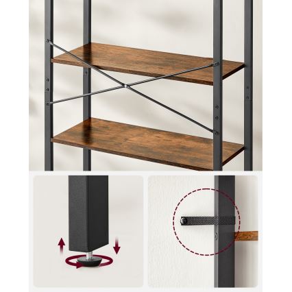 Книжкова шафа NAVARO коричнево/чорна