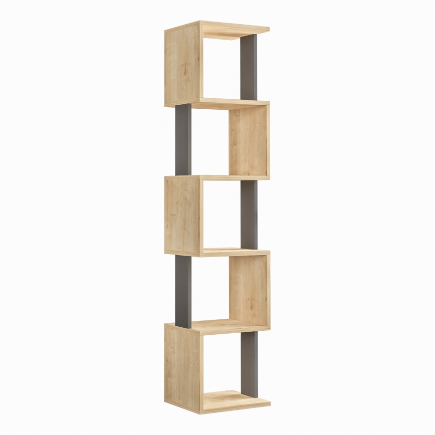 Книжкова шафа PIRI 161x35 см коричневий/антрацит
