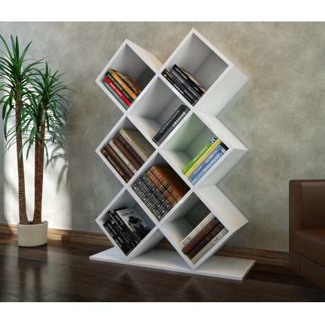 Книжкова шафа KUMSAL 129x90 см білий