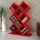 Книжкова шафа KUMSAL 129x90 см червоний