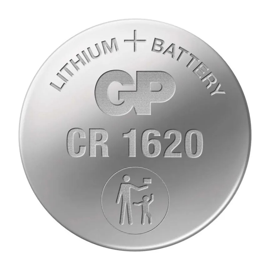 Кнопочная литиевая батарейка CR1620 GP LITHIUM 3V/75 mAh