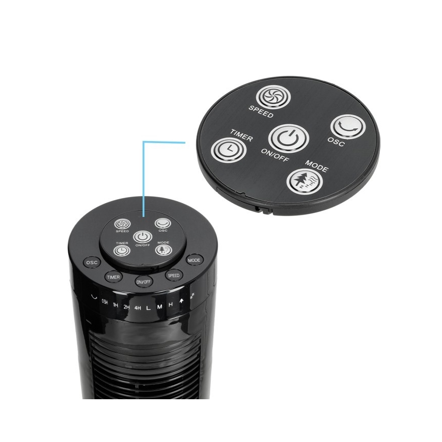 Колонный вентилятор HOORN 45W/230V 81 см черный