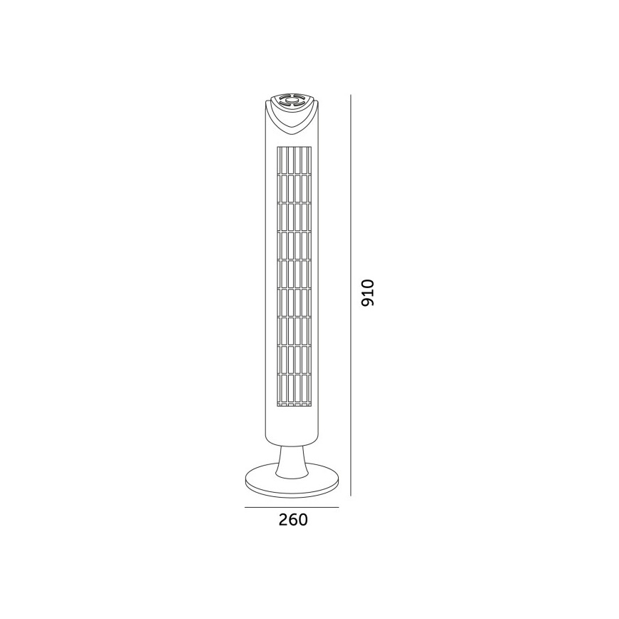 Колонный вентилятор LISSE 45W/230V 91,4 см черный + дистанционное управление