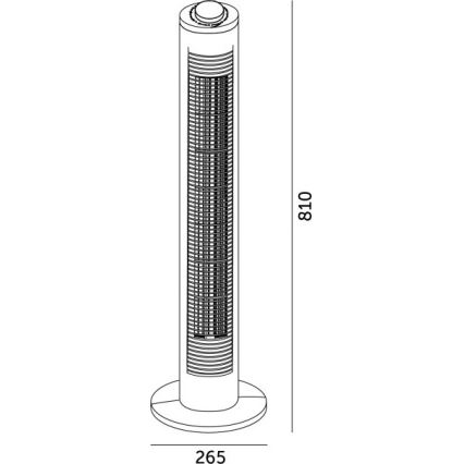 Колонный вентилятор VENLO 45W/230V 81 см черный