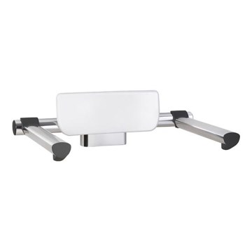 Комфортная опора для спины 60x18,5 см серебристая/белая