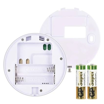 Комнатный ручной термостат 230 В/6 А, 2xAA, белый