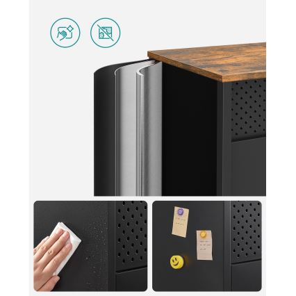 Комод FIRA черный/коричневый