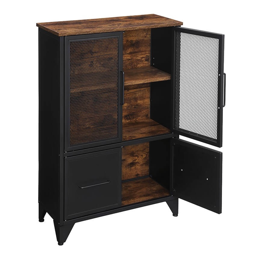 Комод FIRA чорний/коричневий