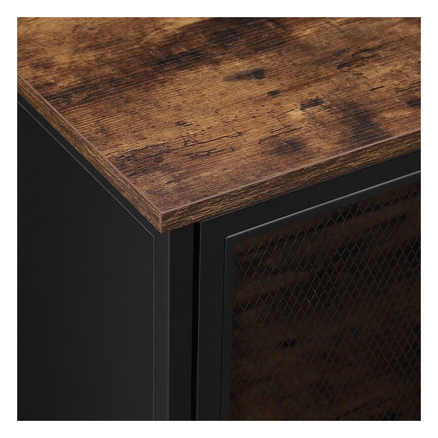 Комод FIRA чорний/коричневий