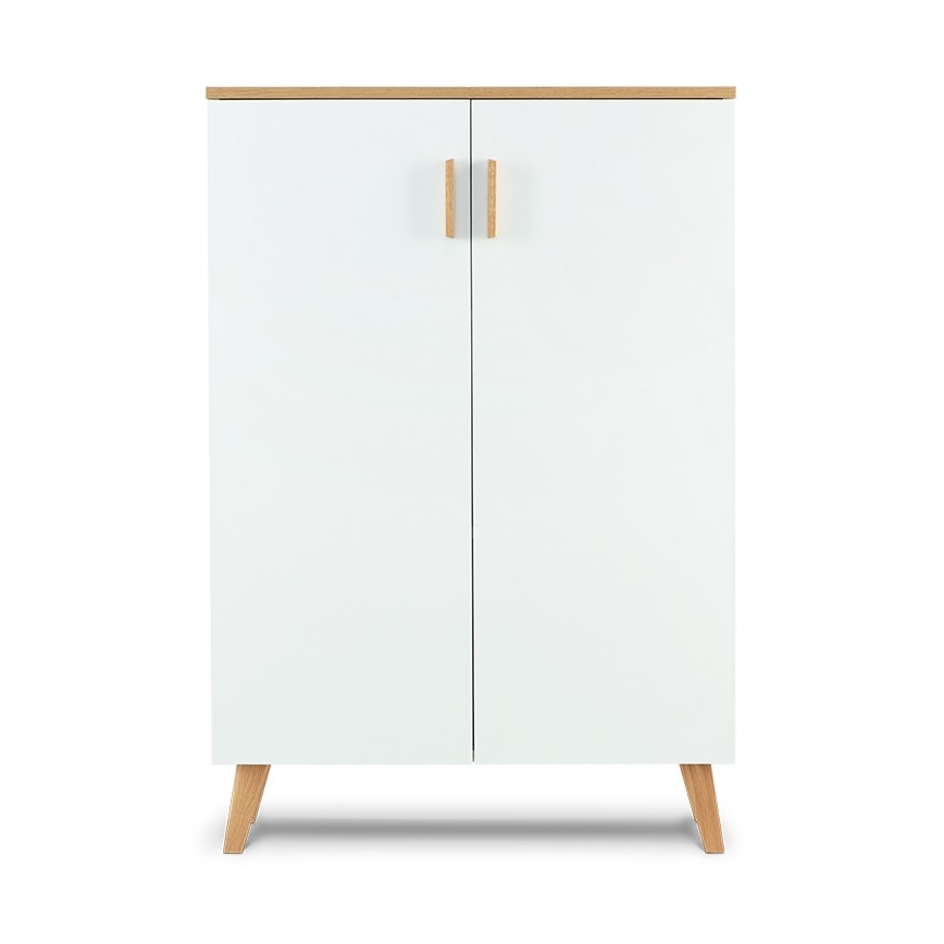 Комод FRISK 117x80 см білий/натуральний дуб