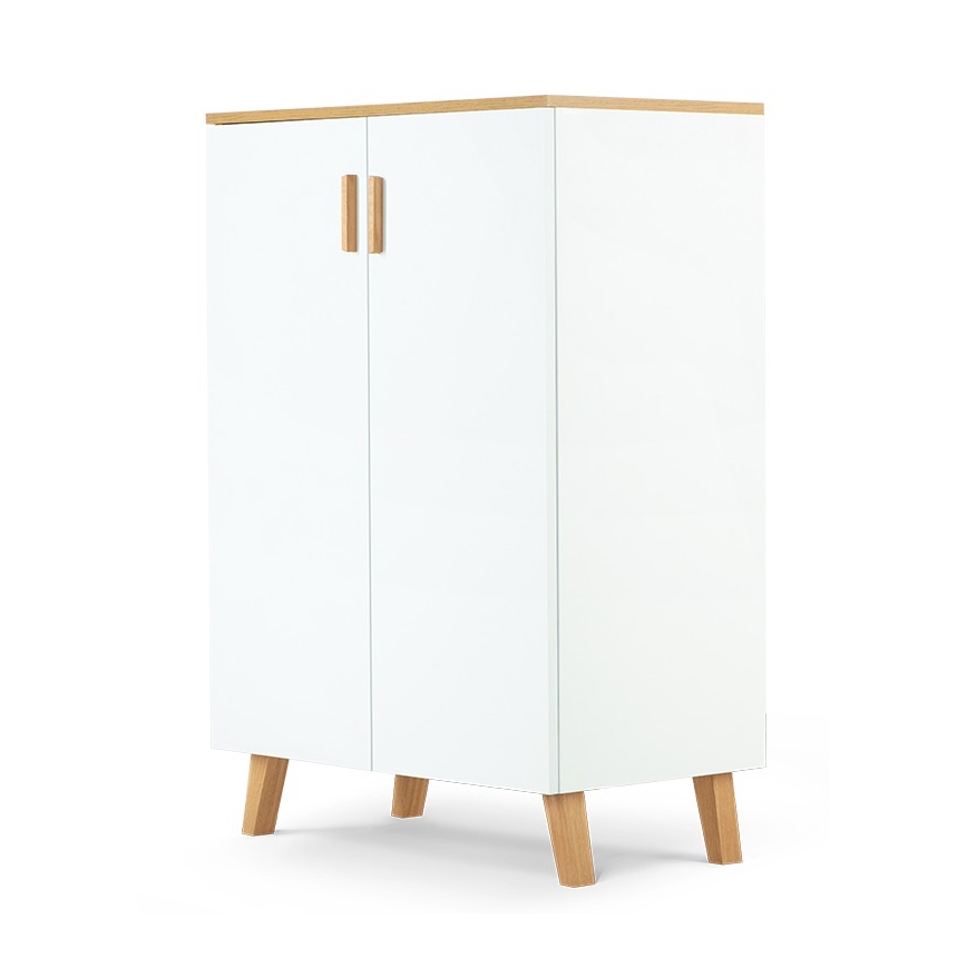 Комод FRISK 117x80 см білий/натуральний дуб