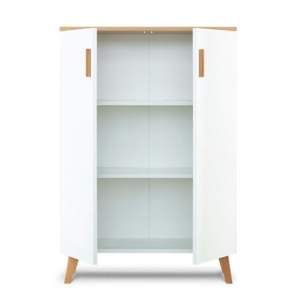 Комод FRISK 117x80 см білий/натуральний дуб